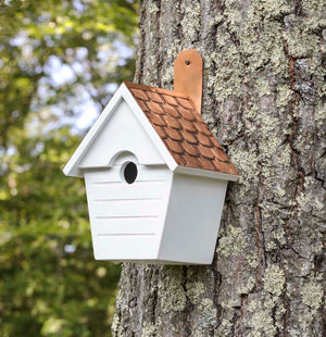 Classic Cottage Bird House - Copper Shingled Roof