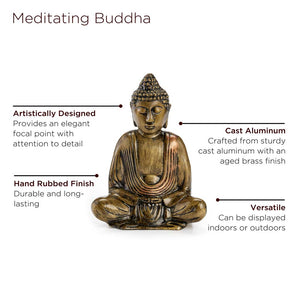 8" Meditating Buddha Statue