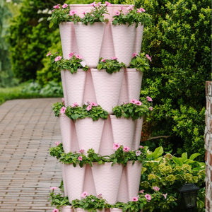 5 Tier GreenStalk Original Vertical Planter | Cherry Blossom (Basket Weave Texture)