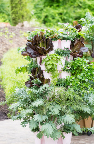 7 Tier GreenStalk Leaf Vertical Planter | Cherry Blossom (Basic Texture)