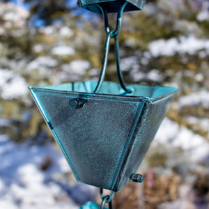 Medium Square Cups Rain Chain