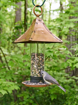 Pagoda Style Pure Copper Bird Feeder