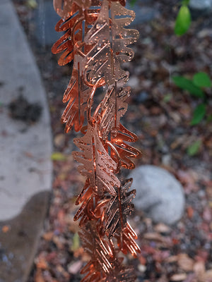 Falling Leaves™ Copper Plated Rain Chain