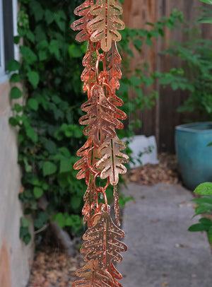 Falling Leaves™ Copper Plated Rain Chain