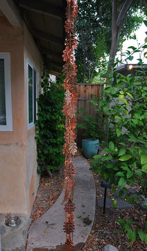 Falling Leaves™ Copper Plated Rain Chain