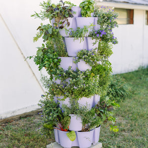 7 Tier GreenStalk Leaf Vertical Planter | Lilac (Basic Texture)