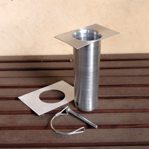 Aluminum long installation kit with D-clip and sleeve detached